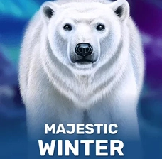 Crowngreen Majestic Winter slot featuring a white polar bear
